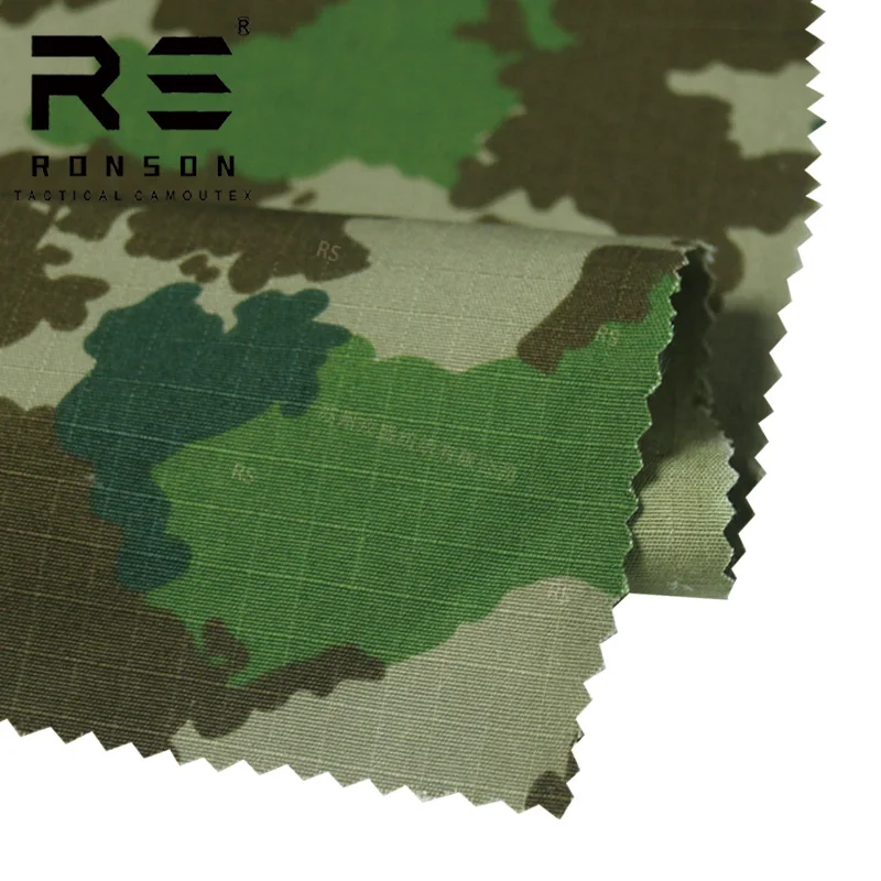 NC5050 Ripstop camouflage M58 Flachtarnenmuster Blumentarn printed tactical nylon cotton camouflage tactical fabric