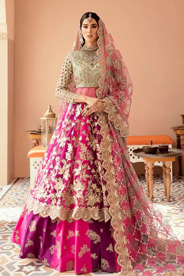 Heavy Exclusive Pakistani Designer colorful embroidered handwork Lehenga Choli with Blouse traditional custom clothing wholesale