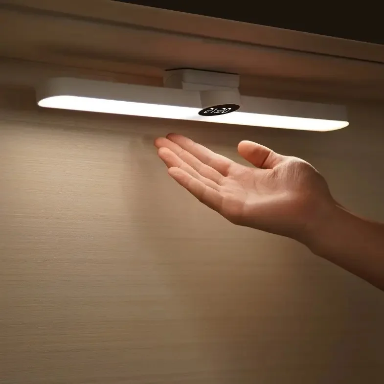 Hot sale Digital Clock Decoration Touch Switch Table Desk Lamp LED Lights Reading Magnetic Stickers Table USB charging port