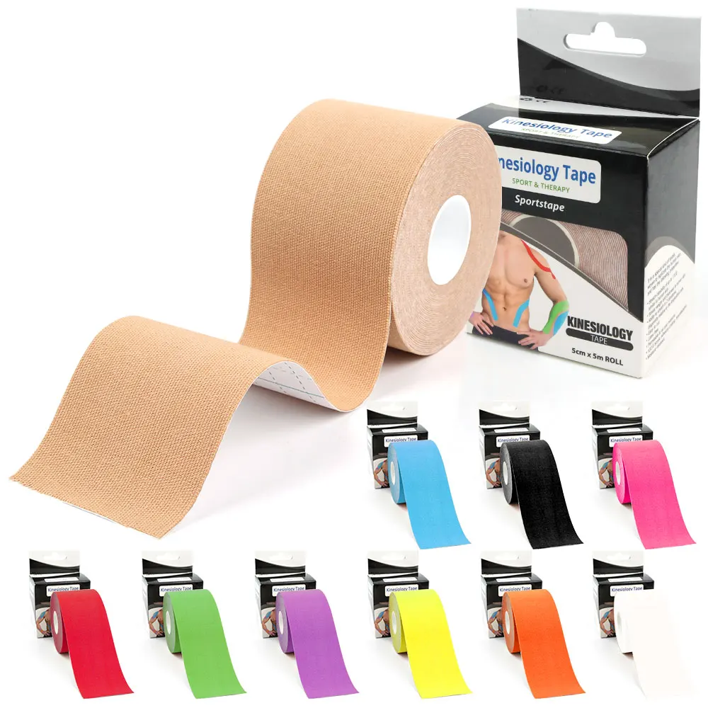 Oem/Odm Korean Sensitive Roll And Pre-Cut Bue Color Kinesiology Sport Tape For Men And Women Who Have Muscle Pains