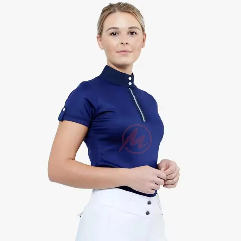 New design Long Sleeves Equestrian Base Layers Stretchy Quick-dry Ladies Horse Riding Tops Shirt Sports wear for Women