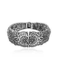 High Quality Kada Bangle in Oxidize Silver finish Indian Traditional Kada Bangle Fashion Jewelry Bangle for Women