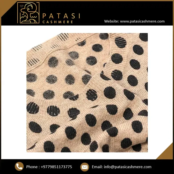 Chic Comfort Handcrafted Chic Comfort XL 6XL Best Cashmere Sweaters Dot Pattern Knitted Excellence from Nepal Winter Home Use