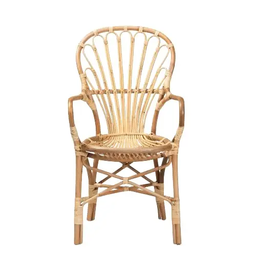 100% Natural Club Chair Trendy Style Woven Rattan Seating Chair Living Room Furniture Supplier From India