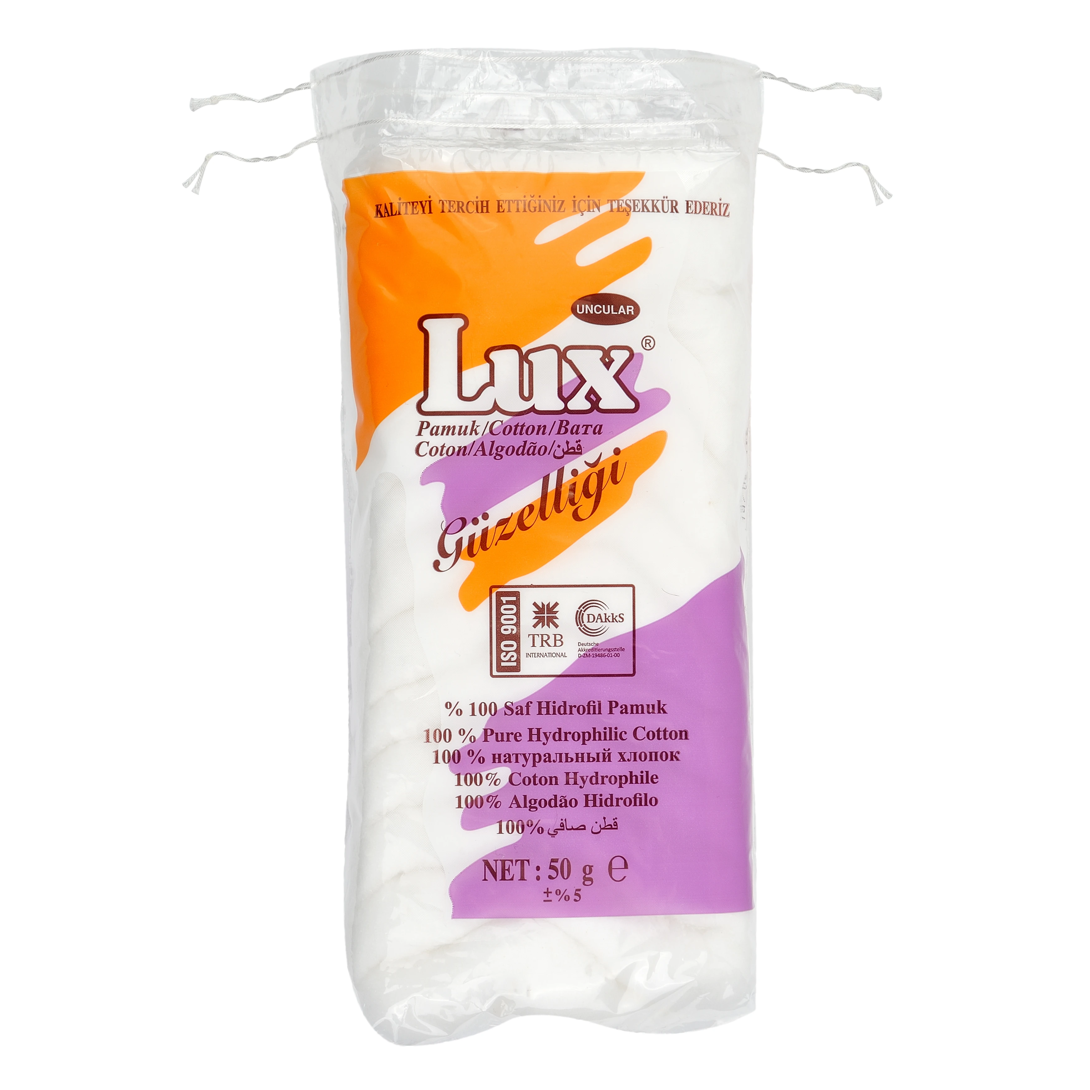 UNCULAR Cotton Wool Zigzag  50gr Face Care beauty products First Class Quality Cotton Pads