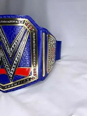 Universal Heavyweighy Wresling Championship Belt Replica Blue Strap