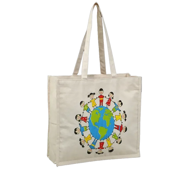 Printed Cotton Canvas Bag Woven Purses Totes Canvas Fabric 100% Cotton bleached bag eco-friendly reusable canvas bag