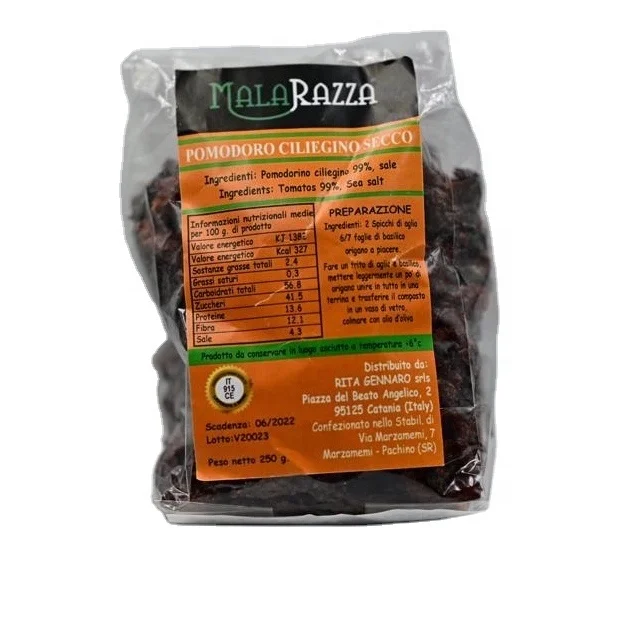 Высококачественные итальянские сухие помидоры черри в г. 250 упаковка превосходный сельскохозяйственный продукт