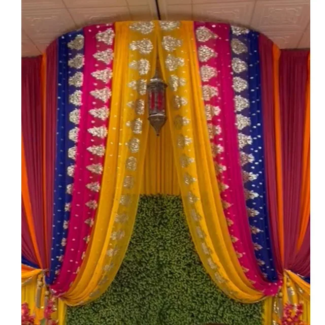 Luxury European Style White Embroidery Beads Sheer Fabric Curtain For The Living Room Window Wholesale