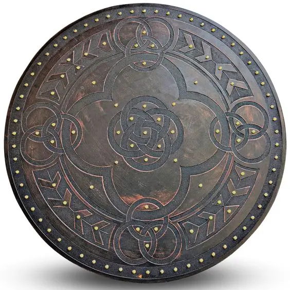 Wall Decoration Warrior Shield Statue Life Size Knight Armour Statues Roman Armor Knights Metal Shield For Decor Usage
