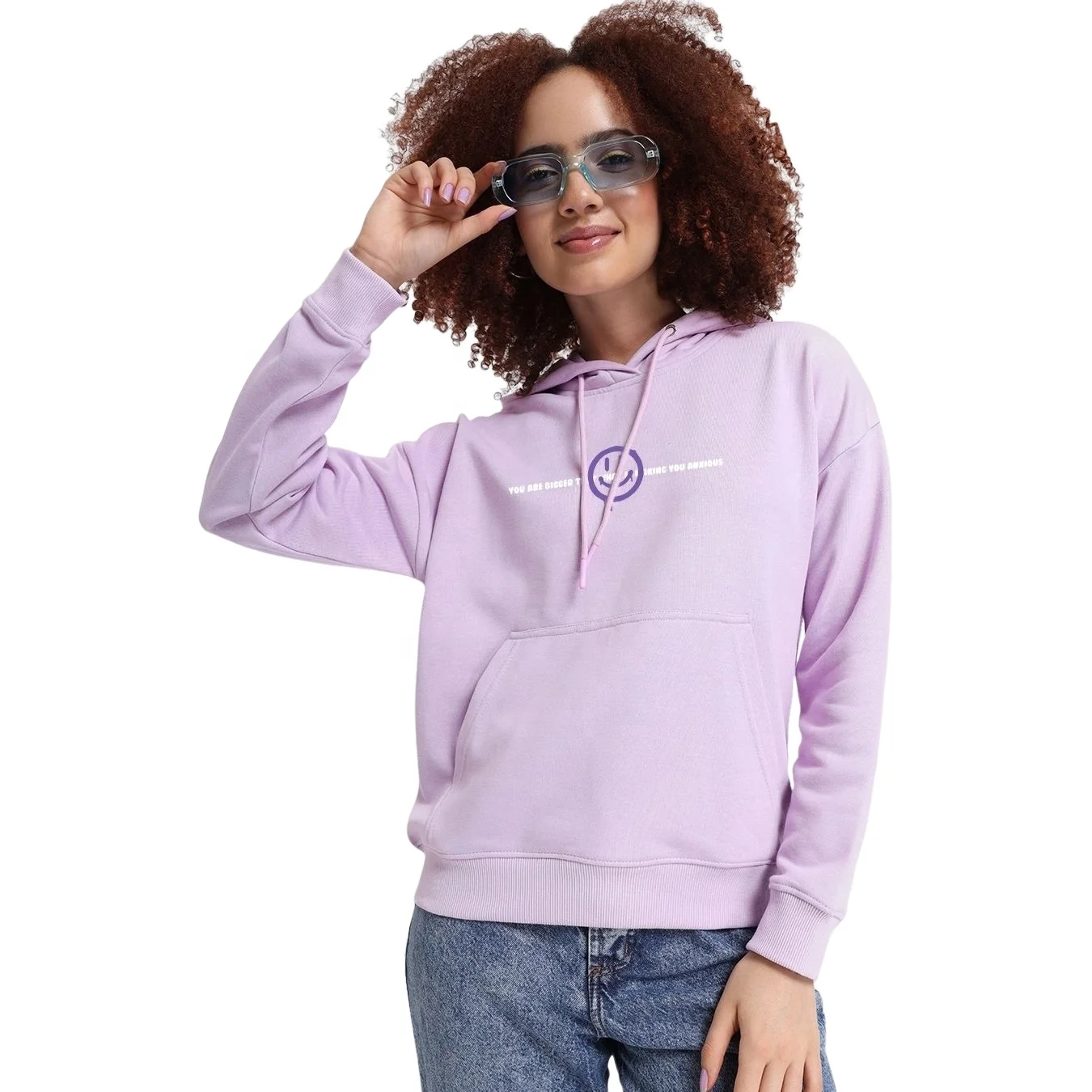 New Arrival Cotton Hoodies Women Long Sleeve Casual Outdoor Clothing Custom 3D Puff Screen Printing Pullover Hooded Sweatshirts