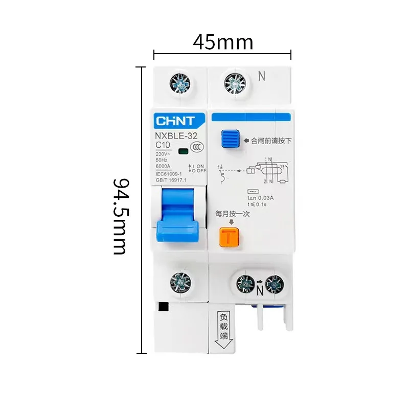 Chint MCB English version circuit breaker CE nxb-63 2p 40A miniature circuit breaker