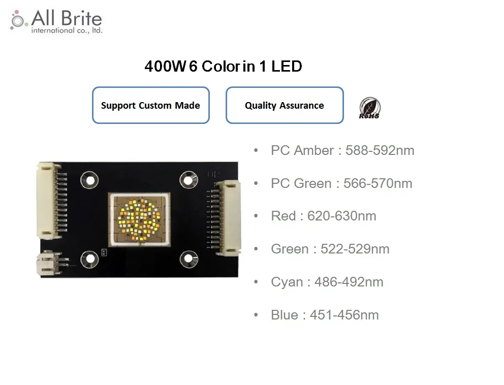 High Power 400W 6 Color in 1 LED