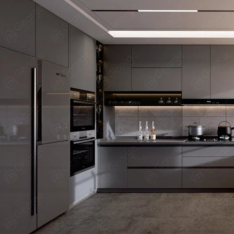 Latest Modern Kitchen Designs 2024 Custom American Modern Stainless Steel Kitchen Cabinets