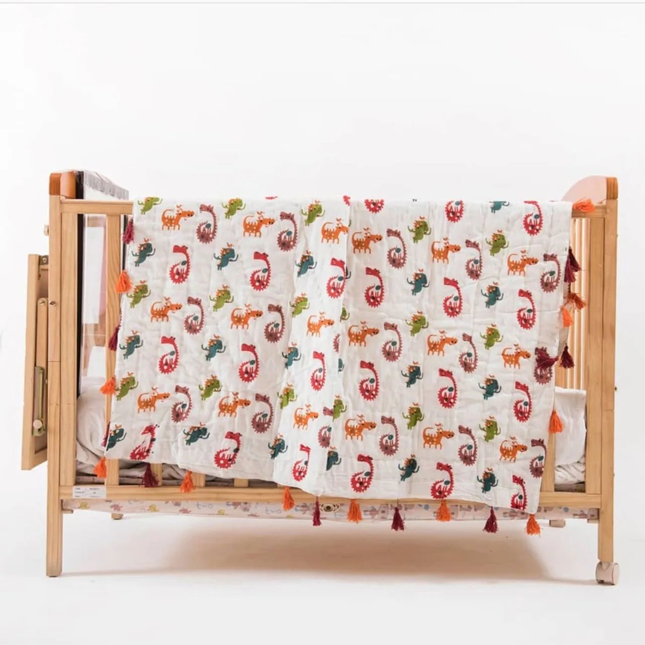 Indian Hand Block Printed Cotton Kids Quilts Baby Quilt bedding set for baby