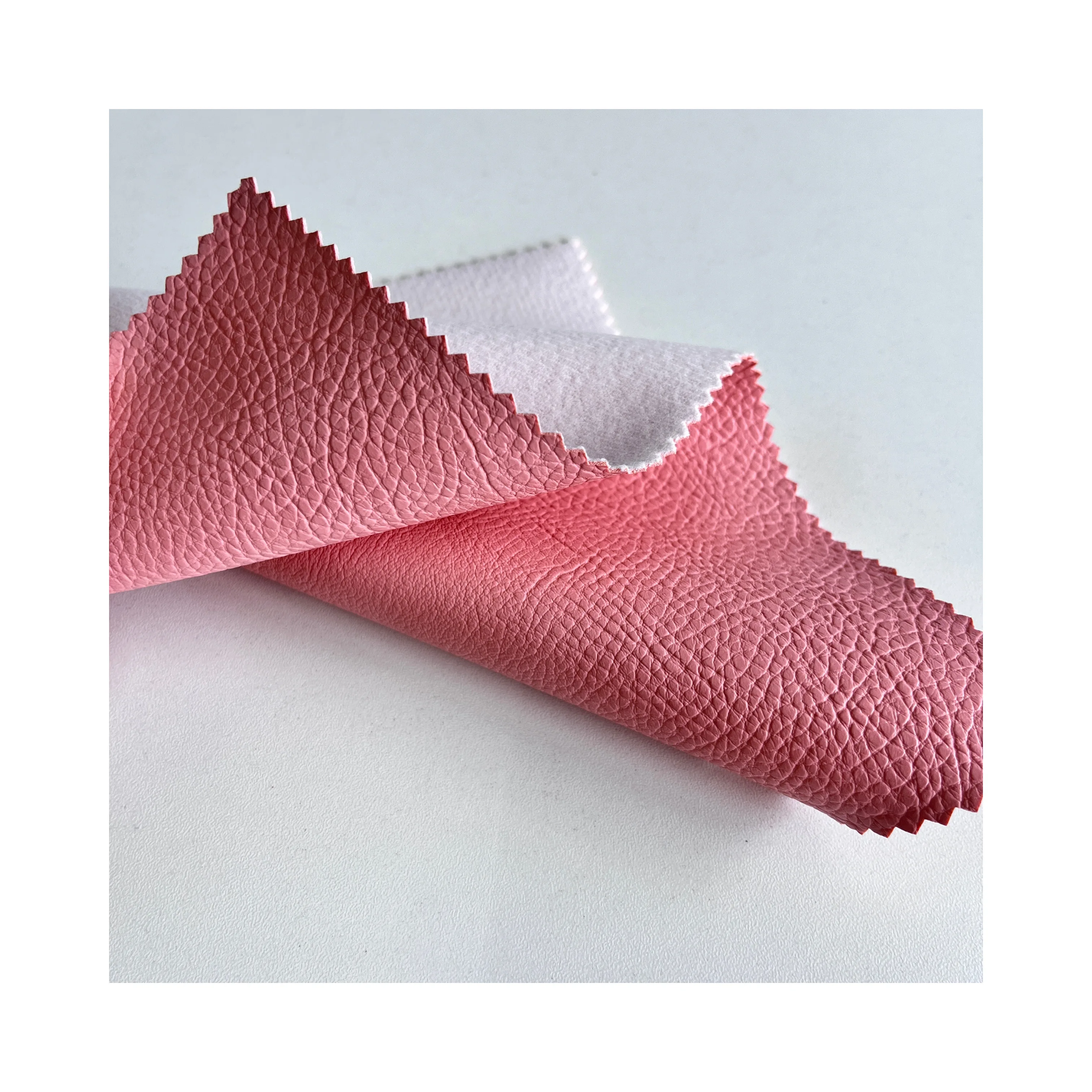 Very Popular Jiangsu Brushed Design Brown Nubuck PVC Leather Sofa car seat Litchi fabric