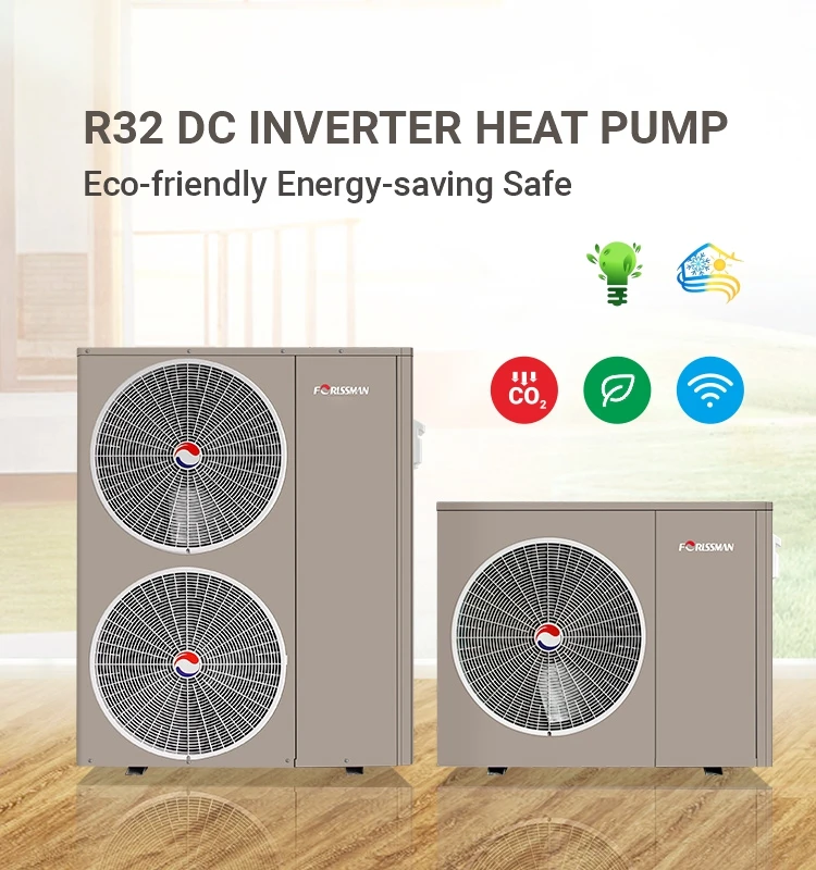 3 in 1 air to water air source  DC inverter heat pump evi R32 Eco-friendly Home Heating smart WiFi