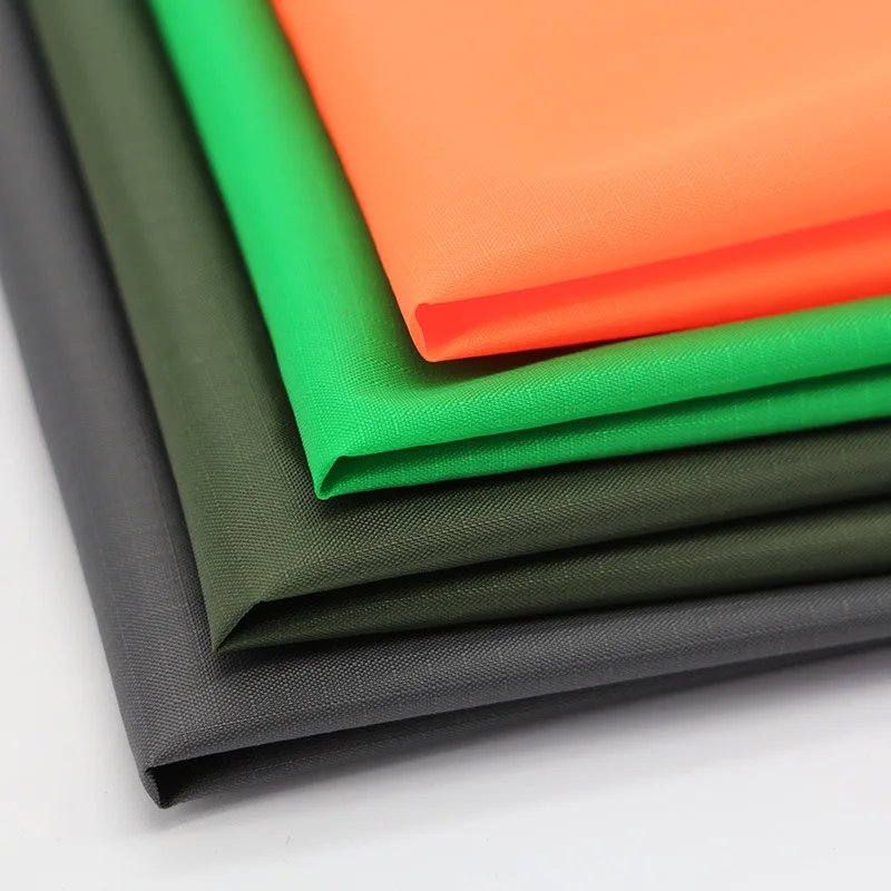 Water Resistant 210D 0.5cm Rip Stop Ribstop Nylon Fabric With PU Coated