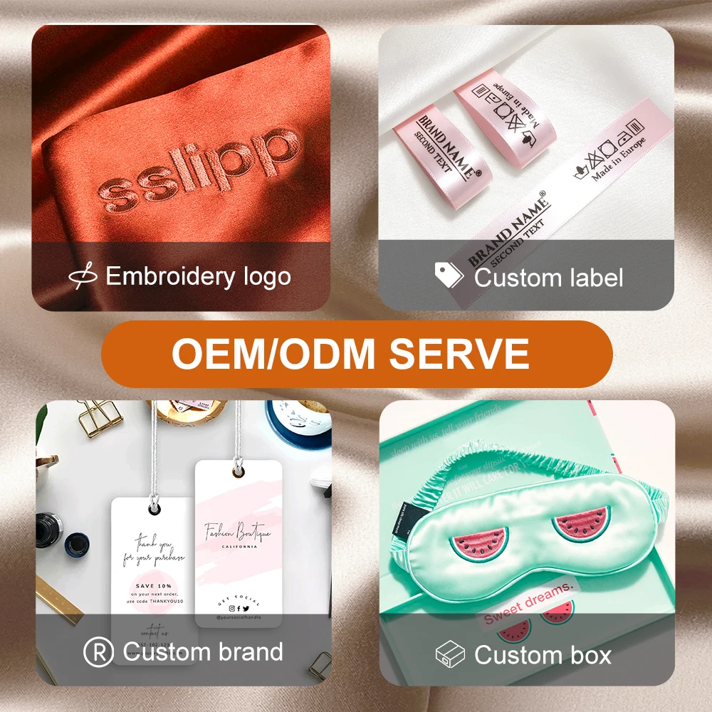 Factory Custom Logo Private Label Silk Eyemask Luxury  100% Real Mulberry Silk Eye Mask Set For Sleep