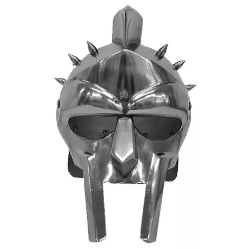 Gladiator Maximus Roman Spiked Helmet 18 Gauge Steel Medieval Helmet Functional Halloween Christmas New year party costume