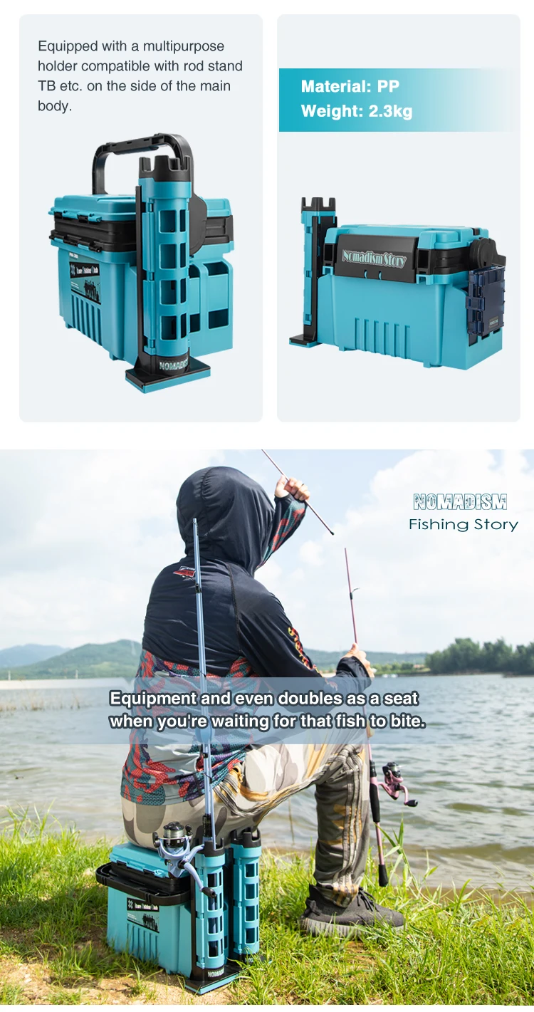 Wholesale ABS PP Multifunctional Fishing Tackle Storage Box Waterproof Accessory Lure Box for Lake and Ocean Boating Outdoor