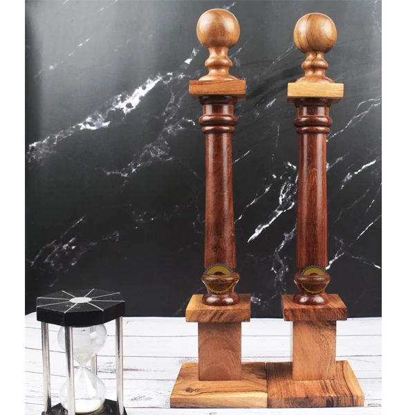 Luxury Wooden Masonic Column Masonic Regalia Free Mason Wood Columns Senior Warden and Junior Warden Emblems Sold as Pair AYAANS