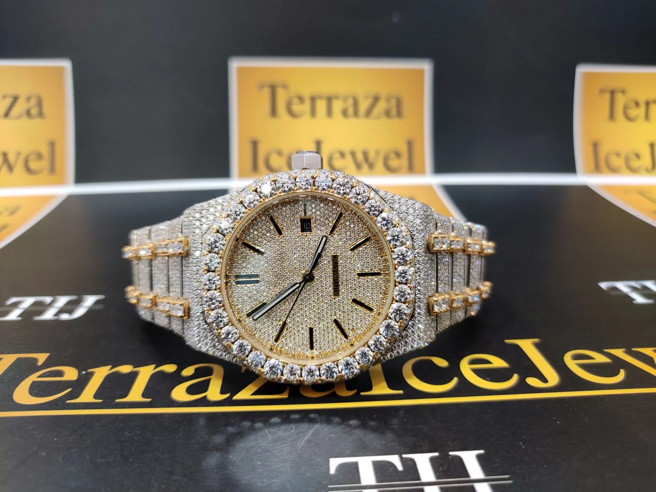 Best Price & Quality Automatic Movement Mechanical Custom Hand Made DEF VVS Moissanite Diamond Iced Out Hip Hop Watch For women