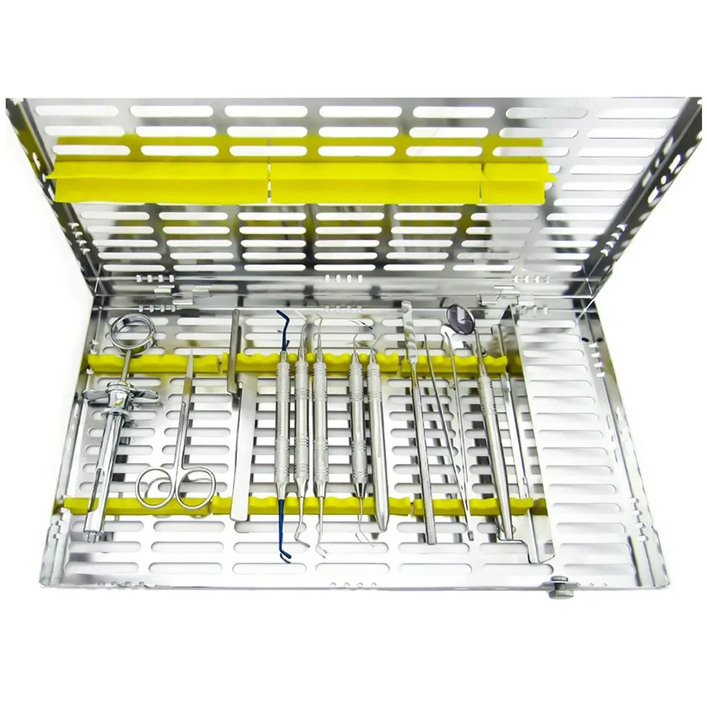 Dental Teeth Crown & Bridge Instruments Set with Cassette tray