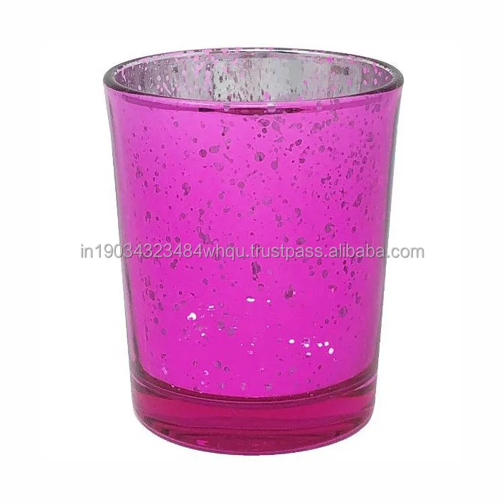 Decorative Glass candle jars, Glass Candle containers, mercury glass candle jars with woden lid