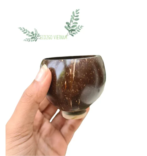 Top One Handicraft Coconut Cups For Drinks/ Coconut Shell Ice Cream Cup Includes Straw And Spoon With Cheap Price From Eco2go