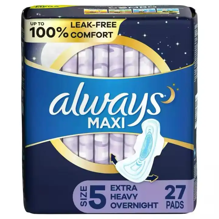 High Quality Cheap Wholesale Price Always Ultra Thin Long Night Sanitary Pads Extra Large - 112 Pads For sale