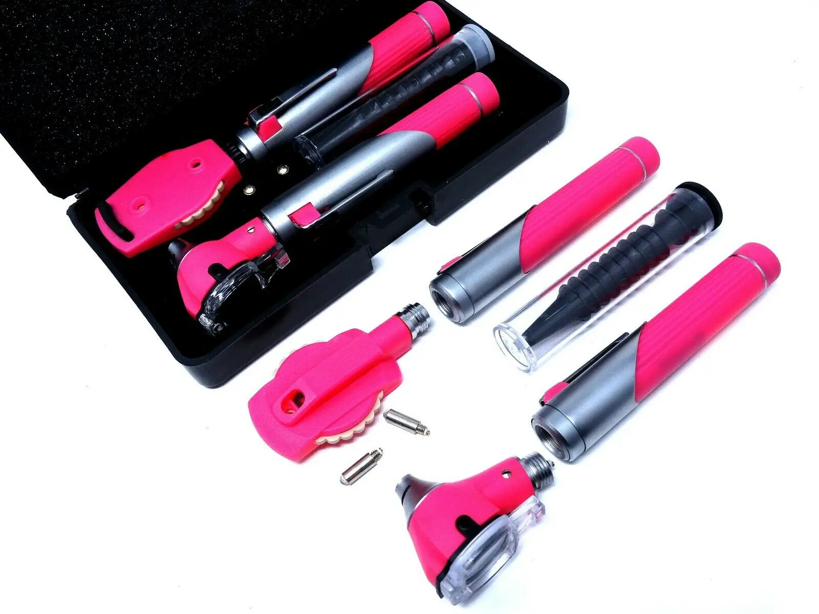 Синее мини-отоскопическое оптоволоконное медицинское диагностическое обследование