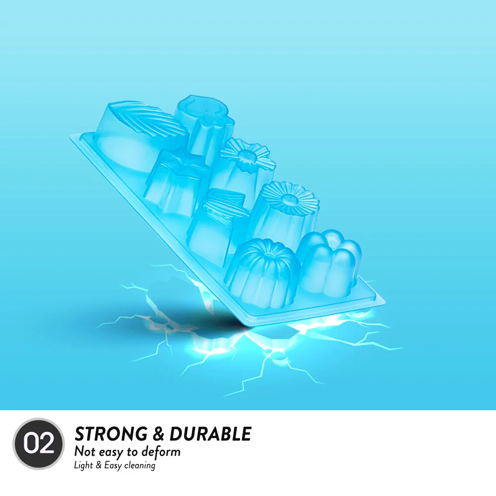 Elianware Plastic Jelly Cake Mould Malaysia Jelly Maker, Jelly Mould Pudding Maker Ice Cube Mould (2 PIECES PER PACK)