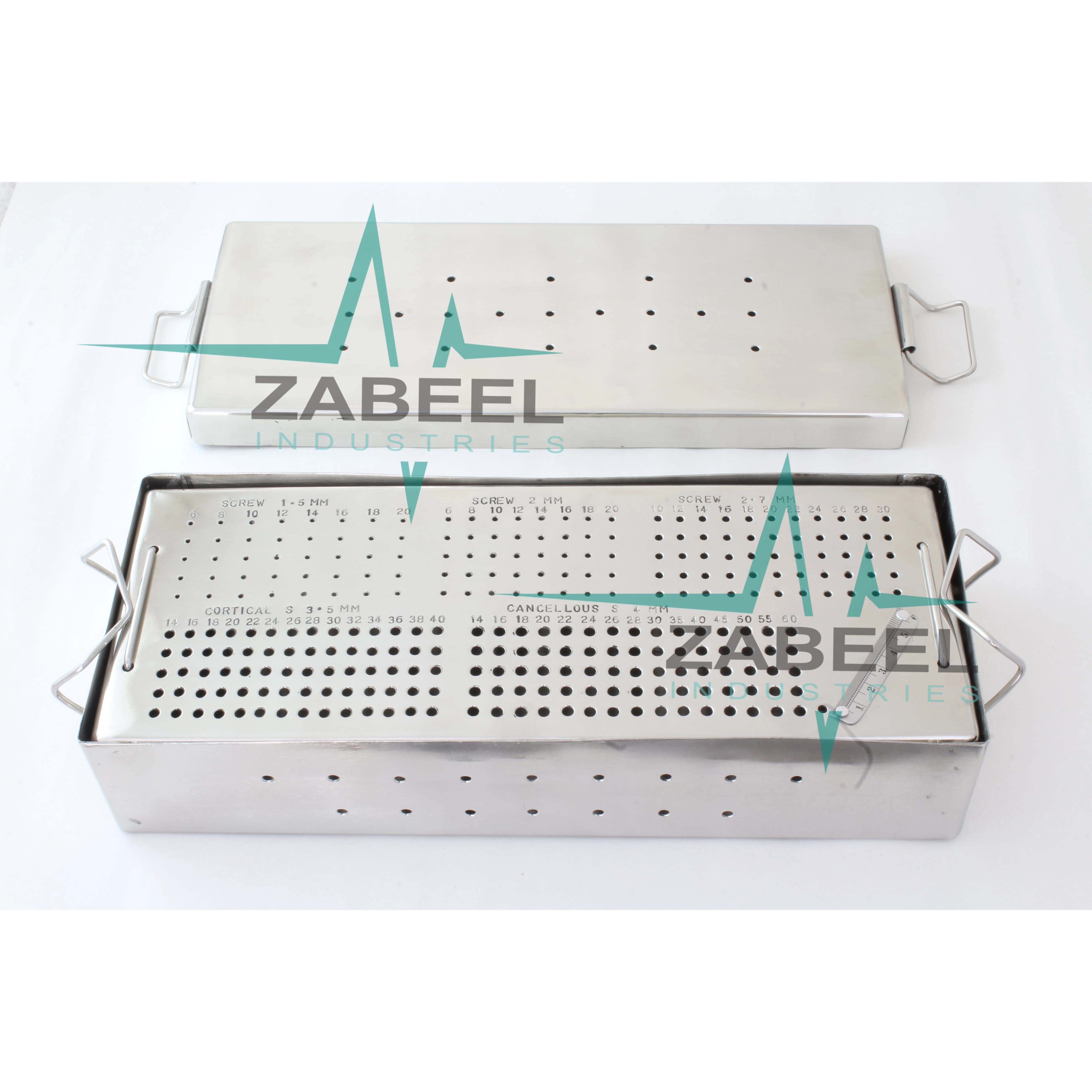 Cortical/Cortex Screws 3.5 & 4.5mm Screws Rack/Box Orthopedic Veterinary Instruments By ZaBeel Industries