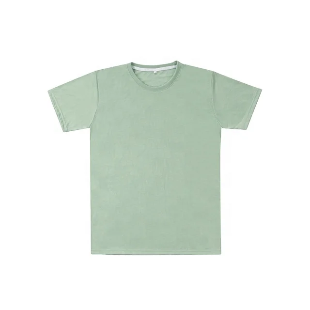 Free Sample Plain Polyester Sublimation Blanks T-shirt Feel Like Cotton and Super Soft in US Size Custom Logo for Brand