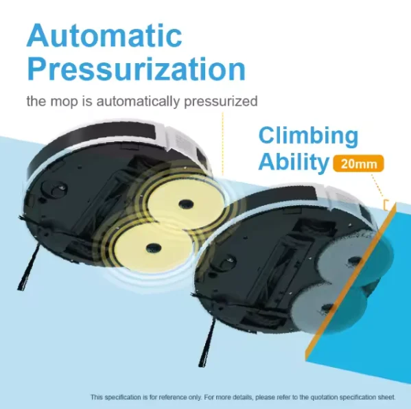 2023 Innovative Auto LDS Sensor Wet and Dry Robotic Vacuum Cleaner with Smart Remote Control