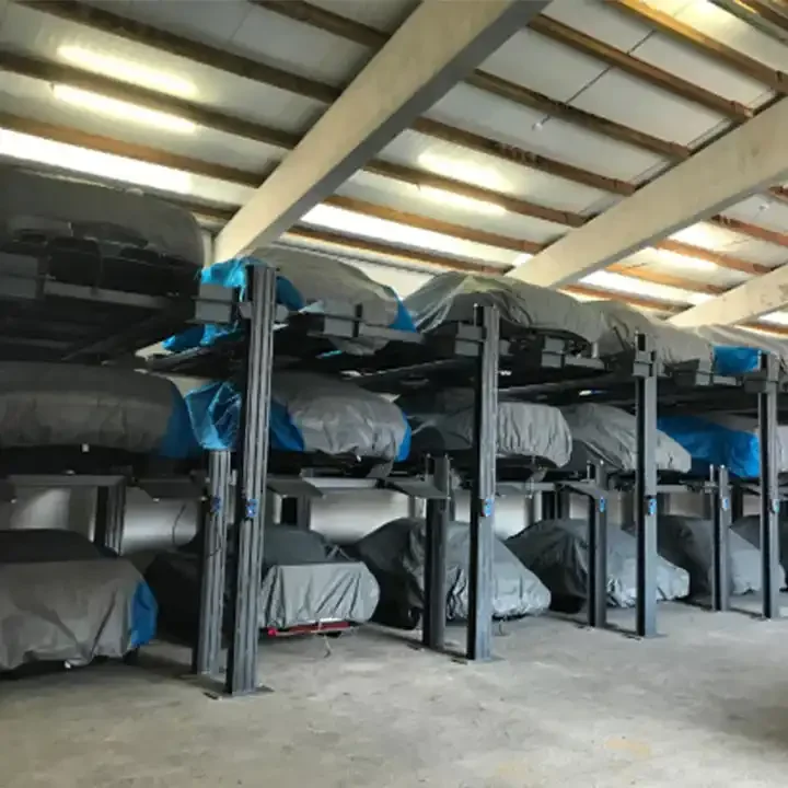 2 post three storey floors triple stacker 3 level hydraulic parking car lift price 2 post car triple stacker parking lift