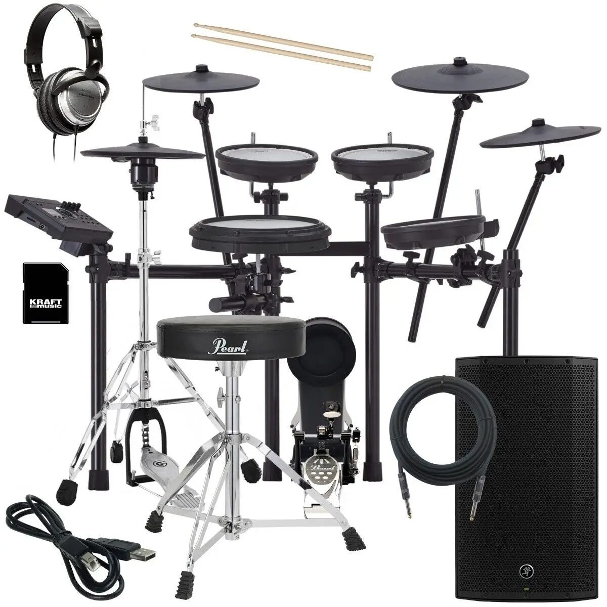 New BEST ROLAND TD-17KVX V-DRUMS ELECTRONIC DRUM SET DRUM ESSENTIALS BUNDLE