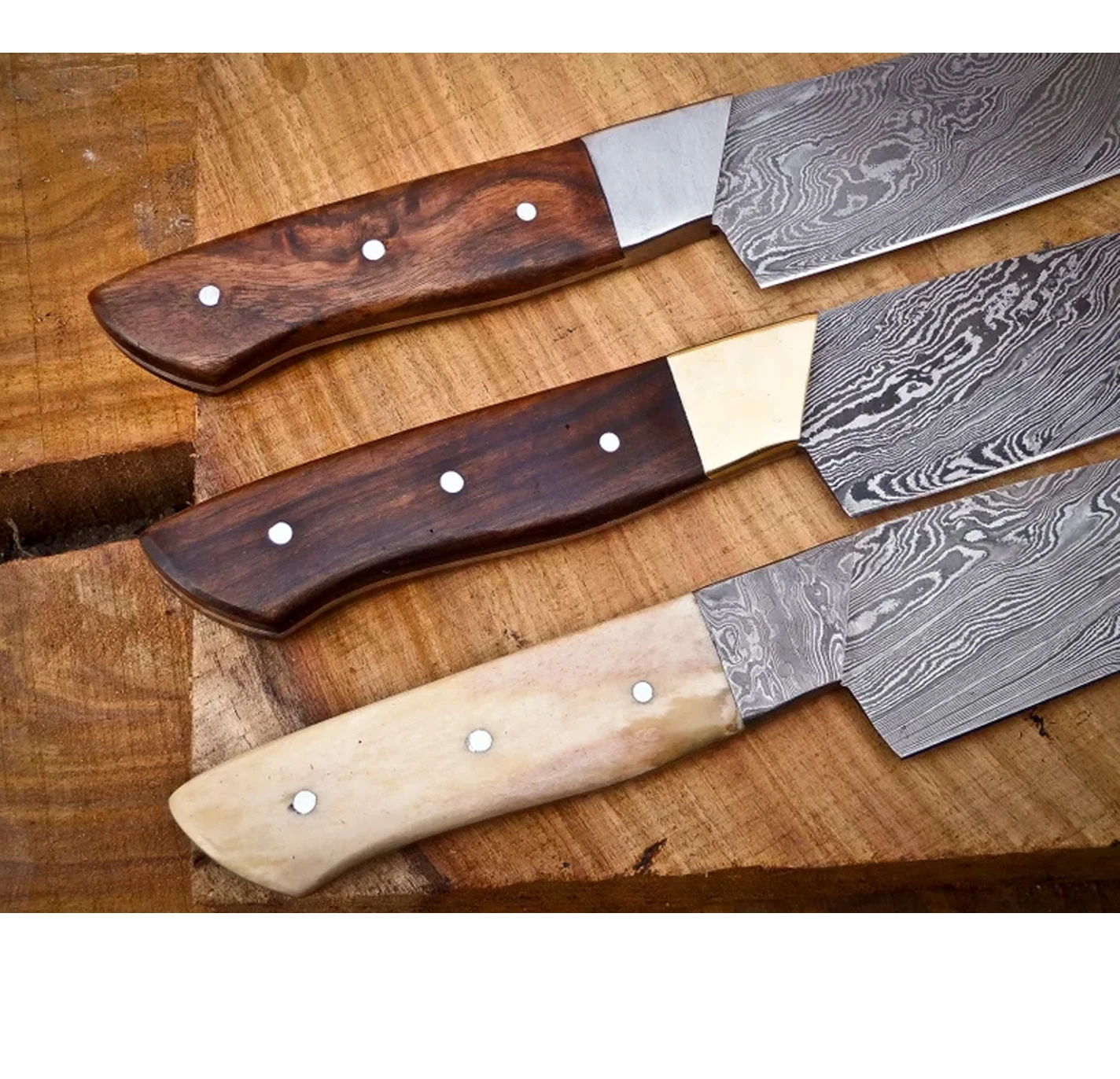 Blaydz Best Quality Custom Damascus Chef Knife Hand Forged Kitchen Knife With Italian Leather Sheath