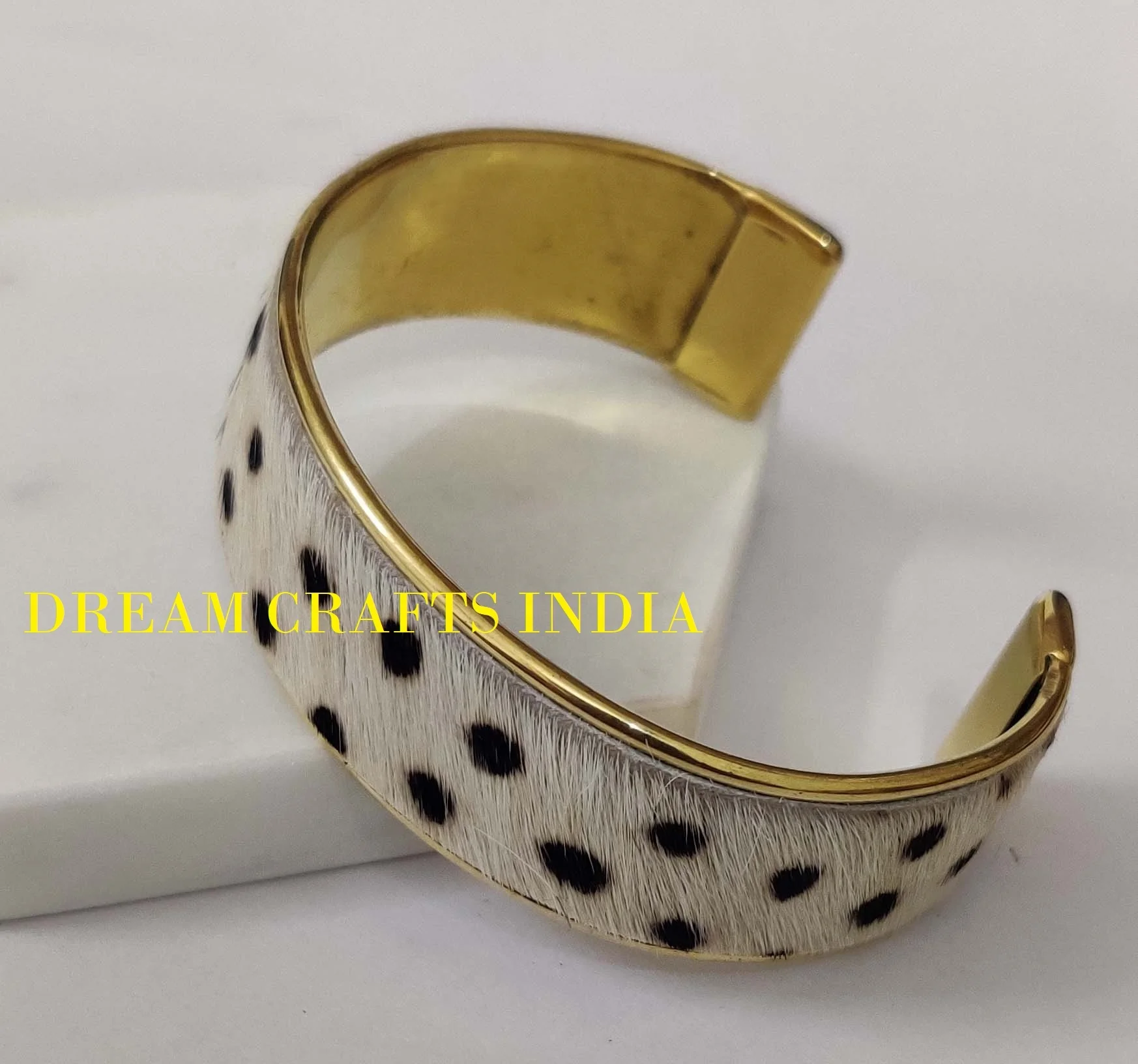 Antique Gold 2022 Latest Collection Cuff Bracelet 1 inch Wide Designer Leather Bangle Adjustable Size Boho Costume Jewelry