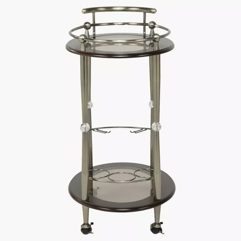 Luxurious Stylish SS 2 Tier Service trolley for Home Hotel Office Use at Wholesale price from India Handmade SS trolley For Hote