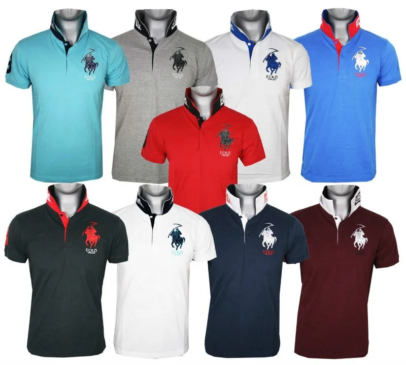 New man golf polo shirts custom logo Casual splice Color short Sleeve 100% Cotton t shirt brand Polo Shirt
