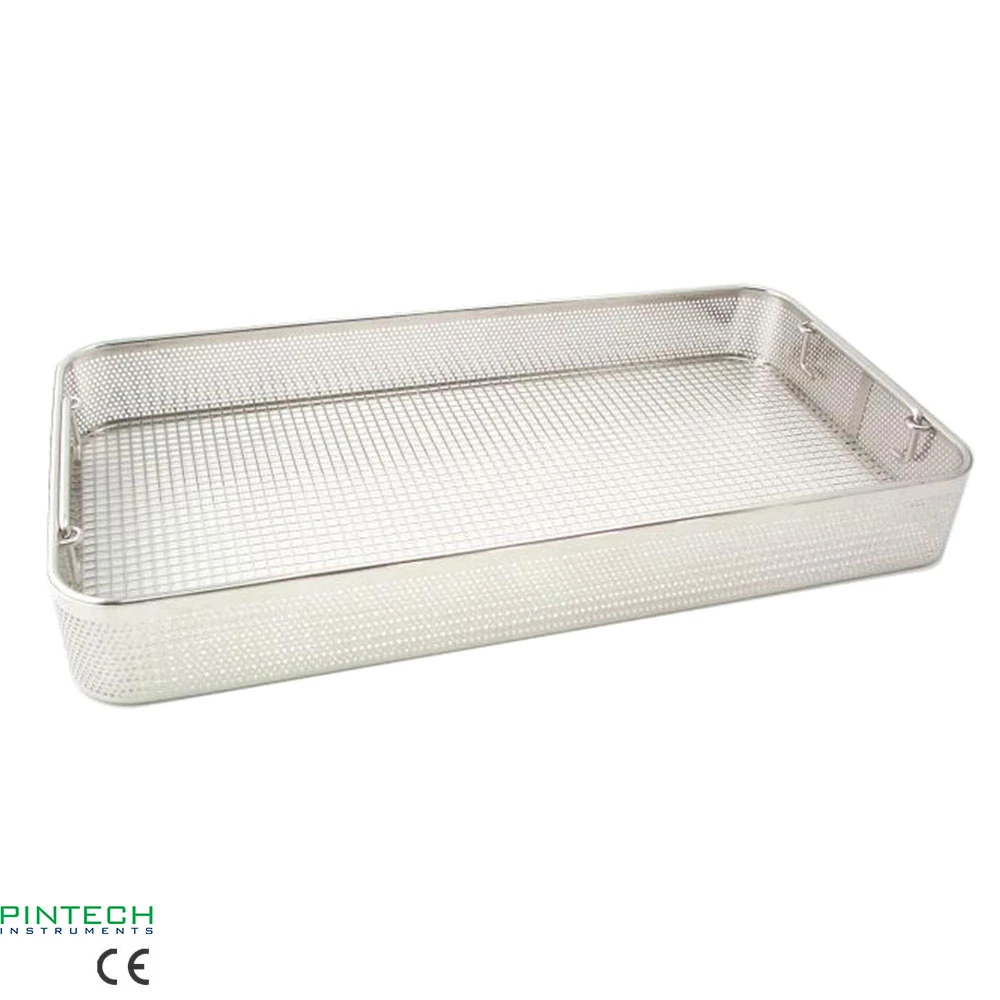 Stainless steel wire Mesh Storage Basket Fine Mesh Surgical Instrument Sterilization Containers Medical Basket Tray