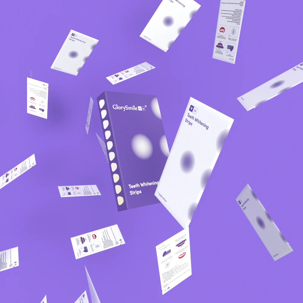 V34 Purple Teeth Whiten Strips Pajero V34 Accessories for Sensitive Teeth