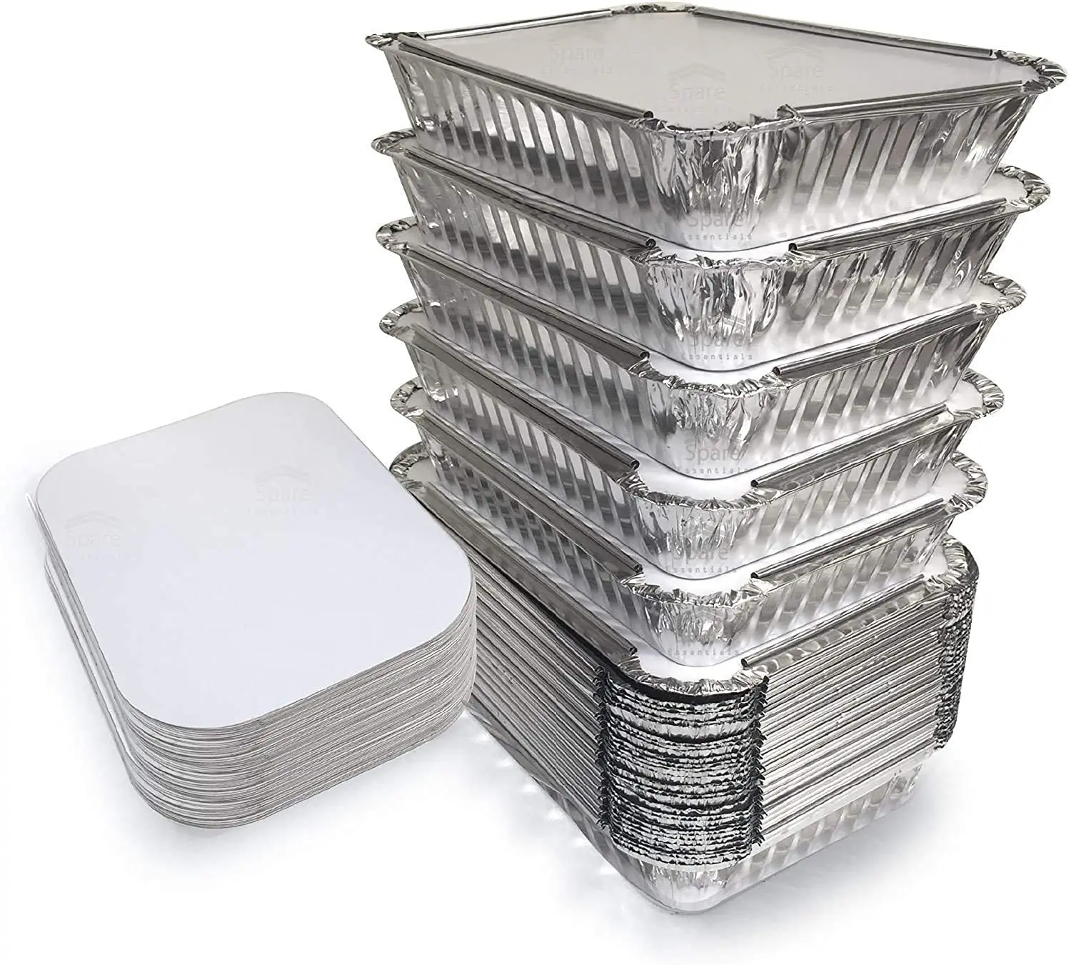 Aluminum Foil Packaging Takeaway Salad Lunch Box Portable Aluminum Foil Baking Aluminum Foil Dining Box With Lid 250 to 1200Ml