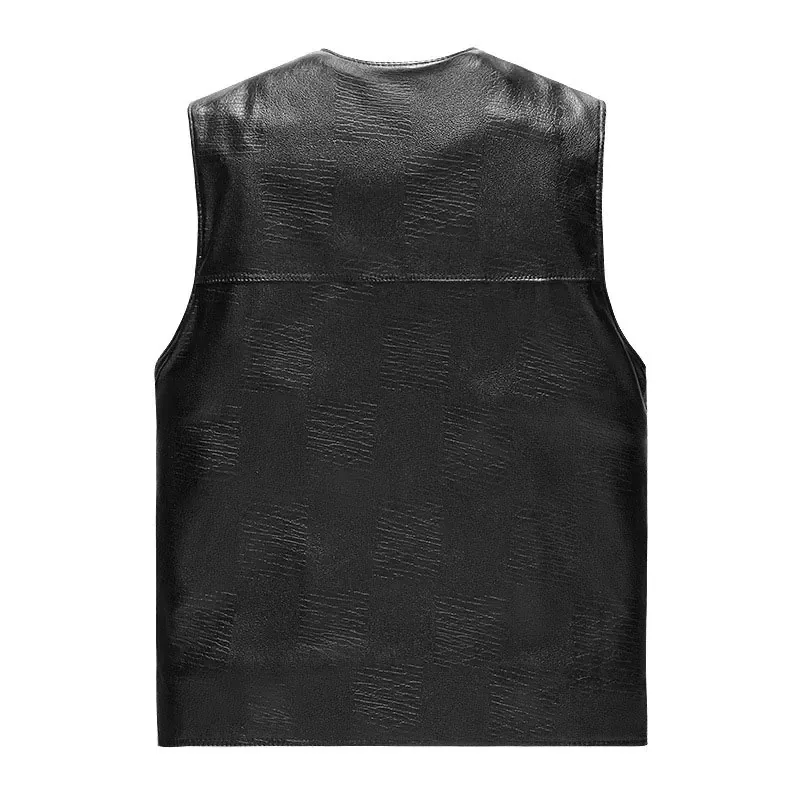Profession Vintage Heavy Real Leather Motorcycle Biker Vest Lapel Zipper Sleeveless Jacket Genuine Cowhide Leather Vests.