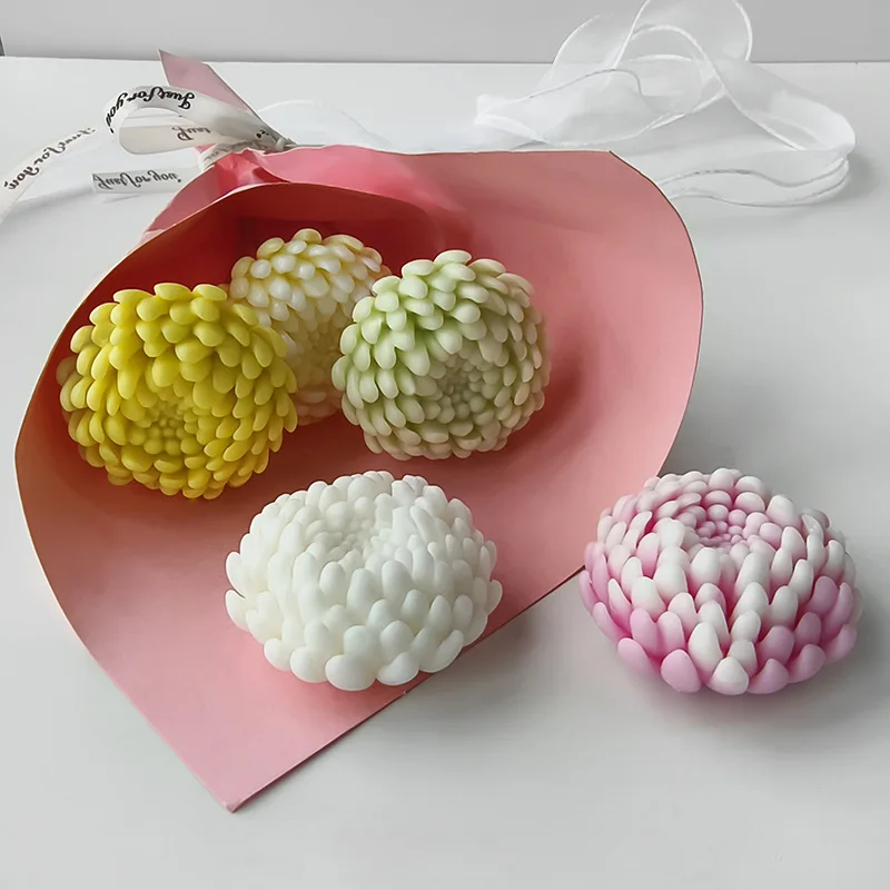 3D small size chrysanthemum Flower Jewelry Handmade Silicone Mold for Resin Candle Making Molds Craft Supplies
