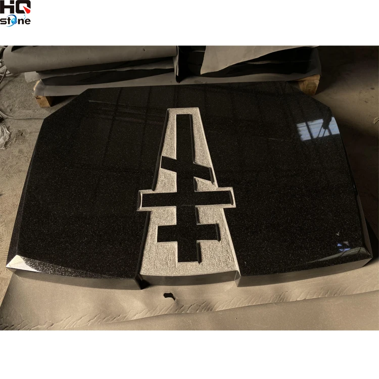 russia cemetery granite headstone for graves granite shanxi black tombstone orthodox cross headstone black granite  wholesale