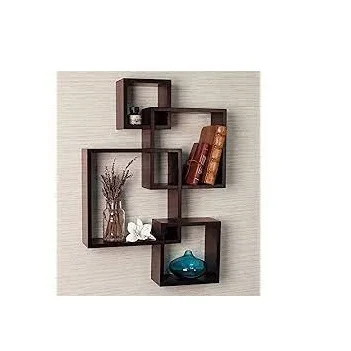 Different Shapes Living Room Shelves Wooden Wall Mounted Vases Holder Decoration Wall Mounted Storage Rack