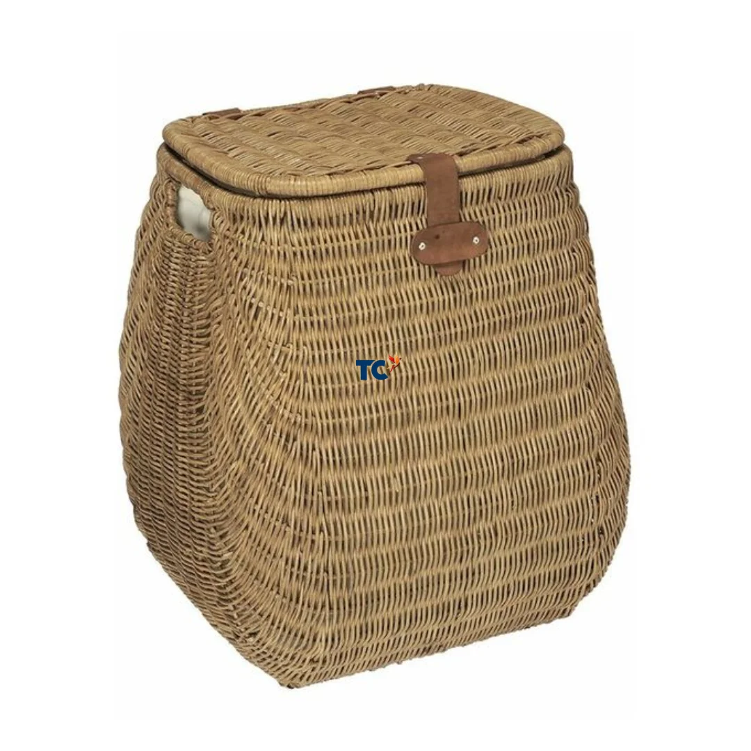 Best Selling Rattan Basket with Lid Organizer Rattan Laundry Basket Picnic Basket Storage Boxes & Bins